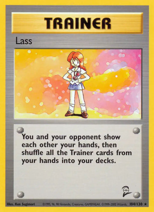 Lass (104/130) [Base Set 2] - Pokemon Single