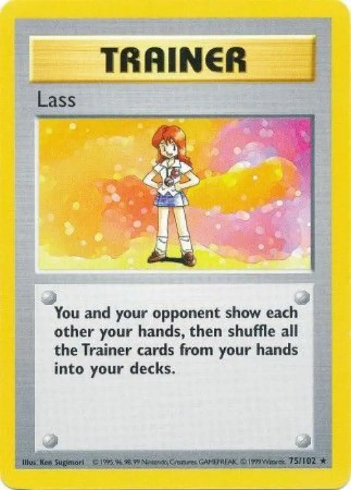 Lass (75/102) [Base Set Shadowless Unlimited] - Pokemon Single