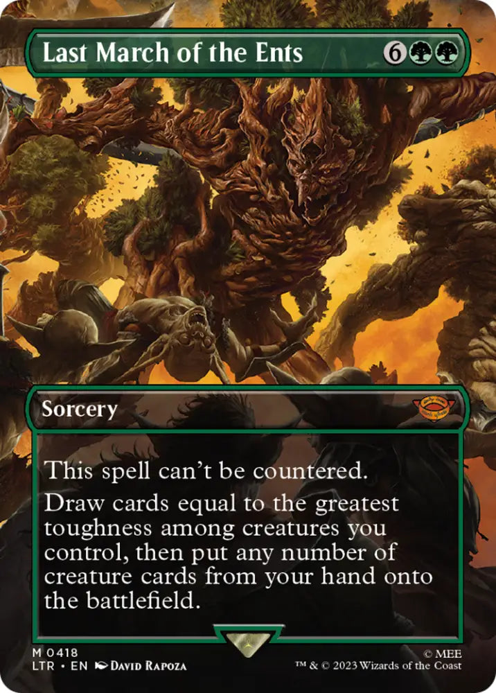 Last March of the Ents (Borderless Alternate Art) [The Lord of the Rings: Tales of Middle-Earth] - MTG Single