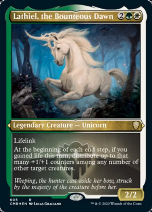Lathiel the Bounteous Dawn (Etched) [Commander Legends] - MTG Single