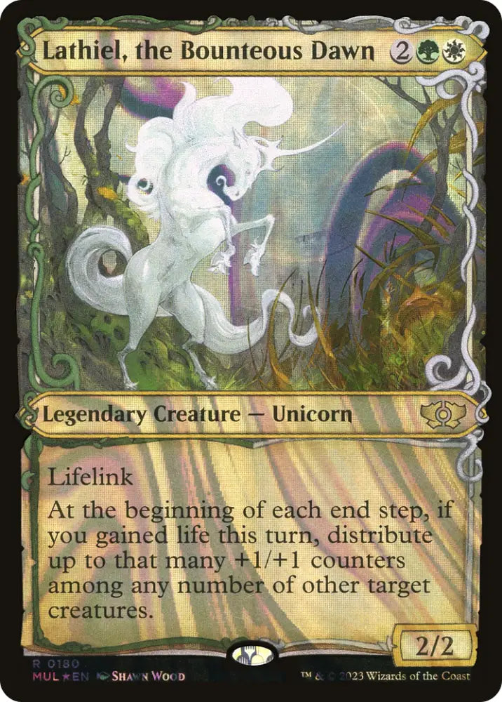 Lathiel the Bounteous Dawn (Halo Foil) [Multiverse Legends] - MTG Single