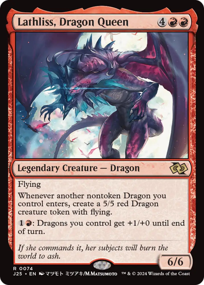Lathliss Dragon Queen (Anime) [Foundations Jumpstart] - MTG Single