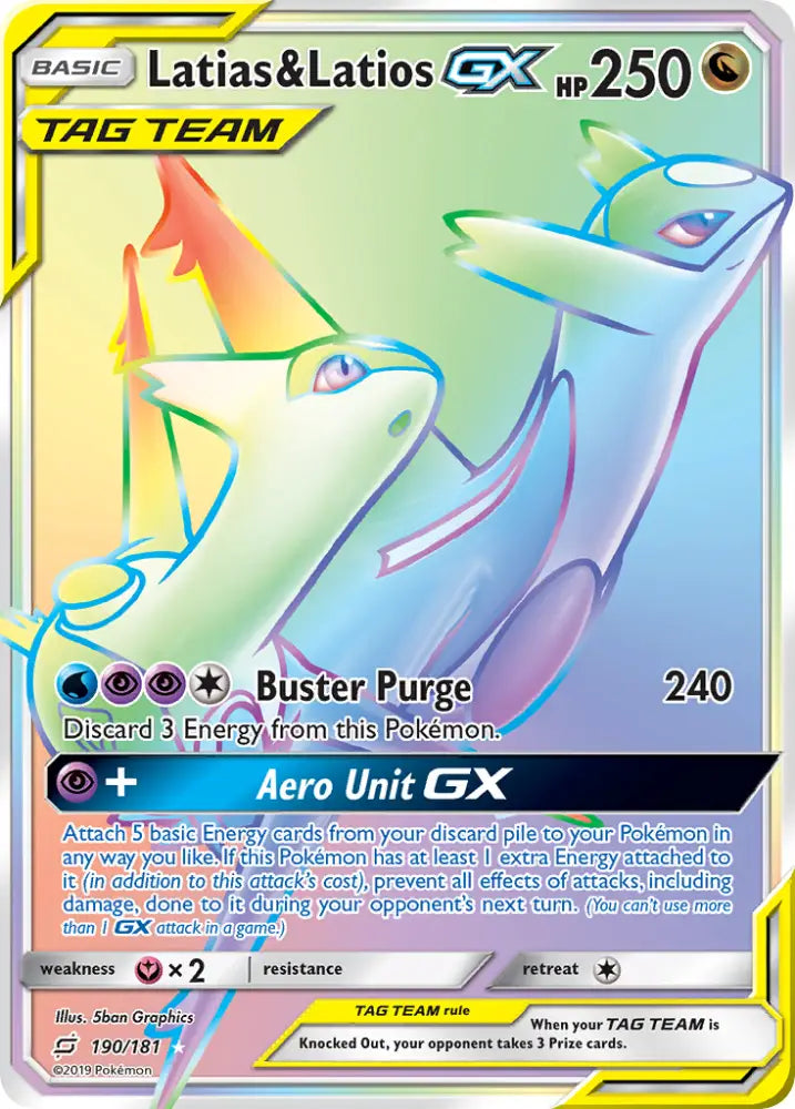 Latias & Latios GX (190/181) [Sun & Moon: Team Up] - Pokemon Single