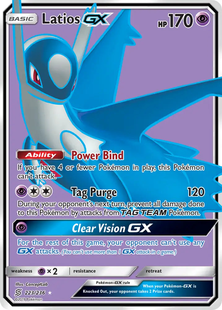 Latios GX (223/236) [Sun & Moon: Unified Minds] - Pokemon Single