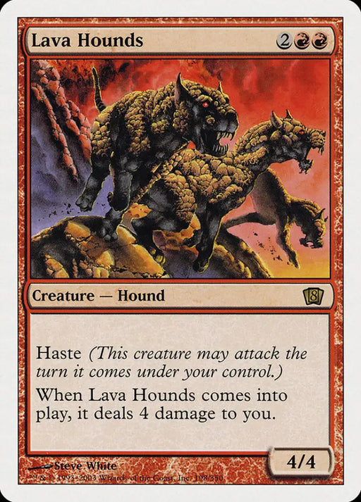 Lava Hounds (198) [Eighth Edition] - MTG Single