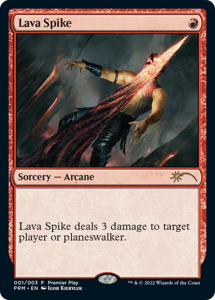 Lava Spike (Premier Play) [Pro Tour Promos] - MTG Single