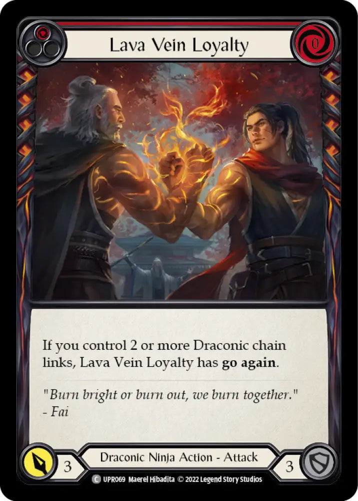 Lava Vein Loyalty (Red) [Uprising] Rainbow Foil - Flesh And Blood Single
