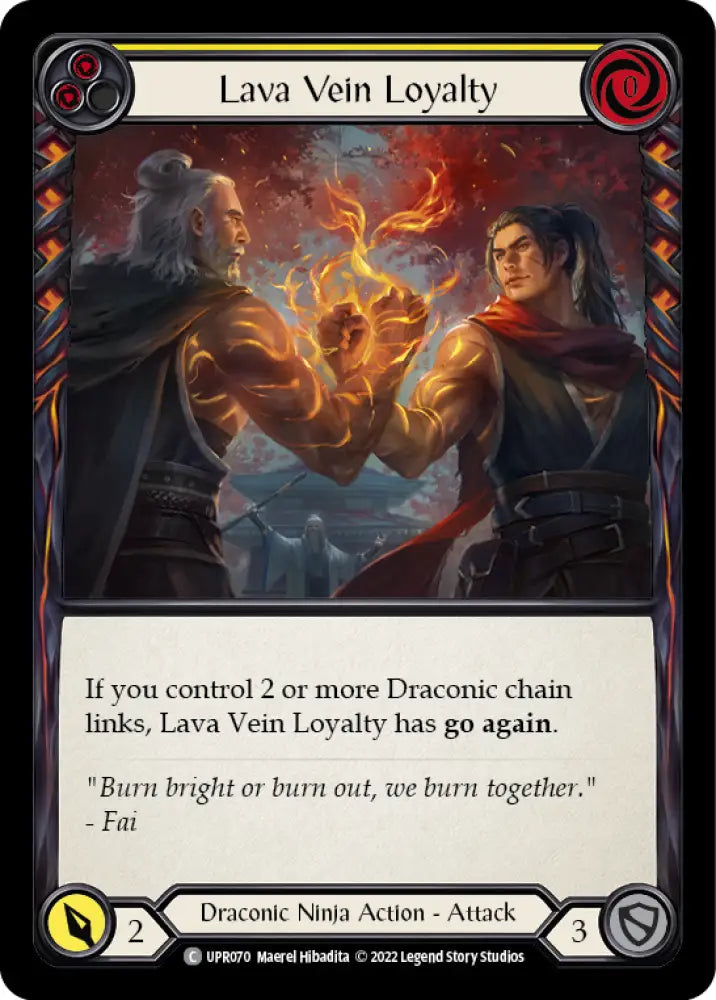Lava Vein Loyalty (Yellow) [Uprising] Rainbow Foil - Flesh And Blood Single