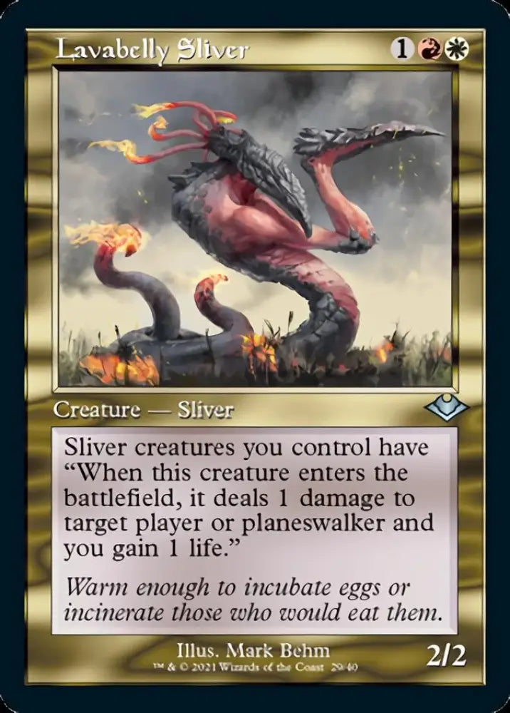 Lavabelly Sliver (Retro Foil Etched) [Modern Horizons] - MTG Single