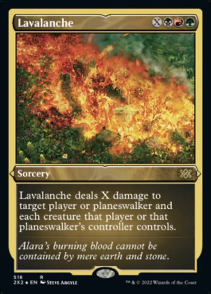 Lavalanche (Foil Etched) [Double Masters 2022] - MTG Single