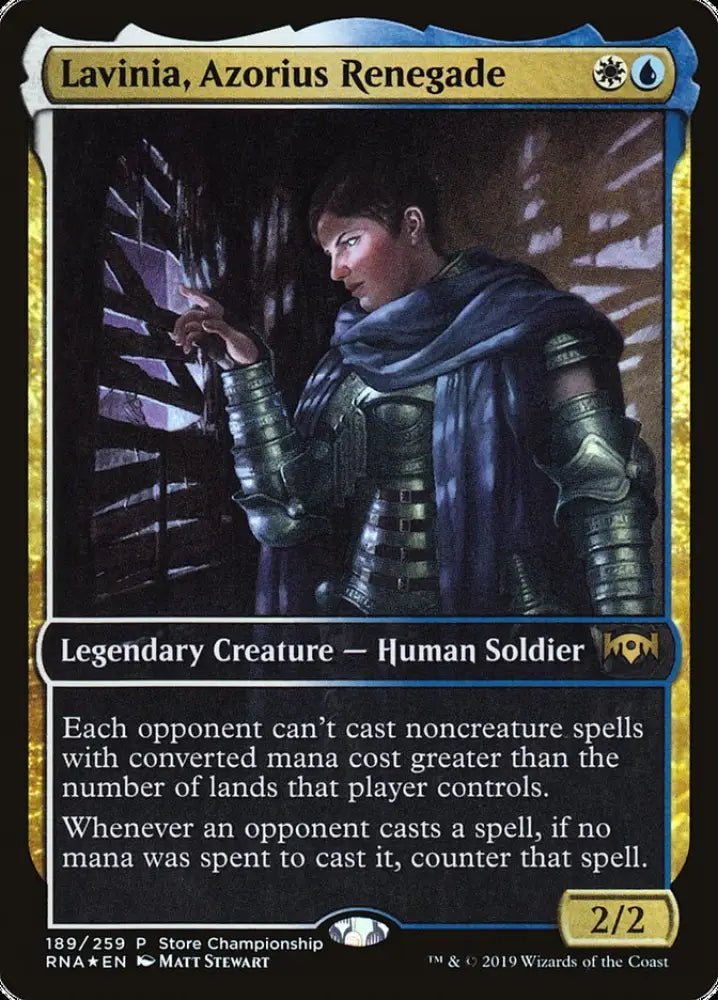 Lavinia Azorius Renegade (Store Championship) (Full Art) [Ravnica Allegiance Promos] - MTG Single