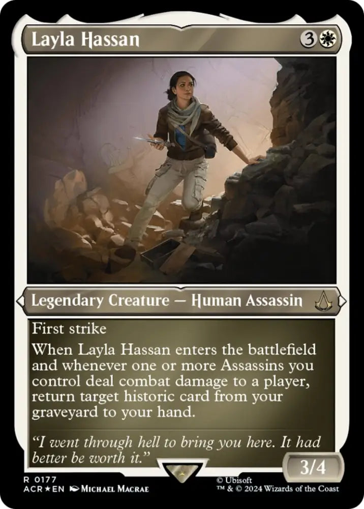 Layla Hassan (Foil Etched) [Assassin’s Creed] - MTG Single