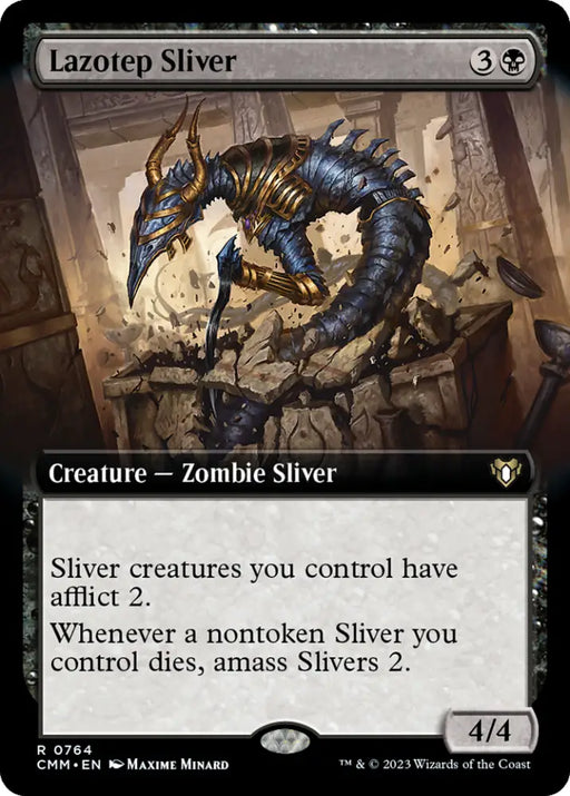 Lazotep Sliver (Extended Art) [Commander Masters] - MTG Single