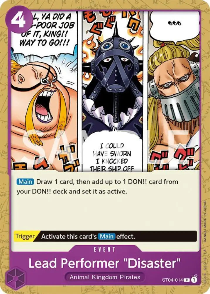 Lead Performer "Disaster" (ST04-014) [Revision Pack Cards]