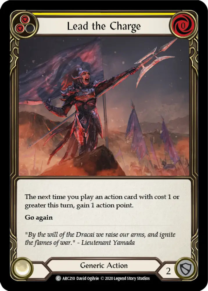 Lead the Charge (Yellow) [Arcane Rising Unlimited] Unlimited Normal - Flesh And Blood Single