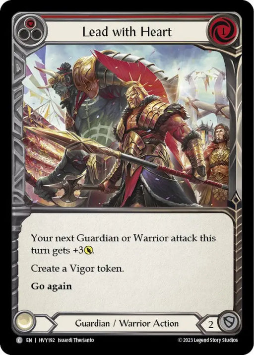 Lead with Heart (Red) [Heavy Hitters] Rainbow Foil - Flesh And Blood Single