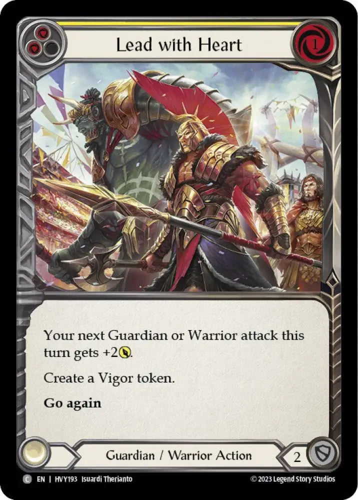 Lead with Heart (Yellow) [Heavy Hitters] Rainbow Foil - Flesh And Blood Single