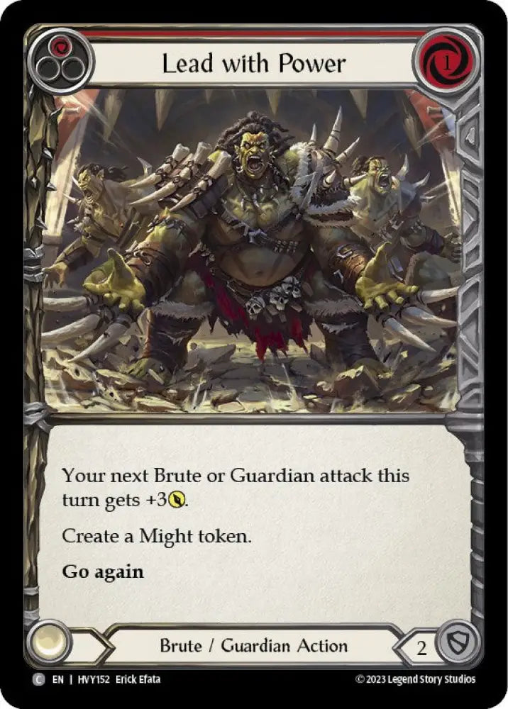Lead with Power (Red) [Heavy Hitters] - Flesh And Blood Single