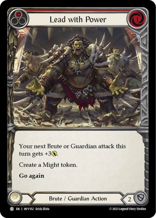 Lead with Power (Red) [Heavy Hitters] - Flesh And Blood Single