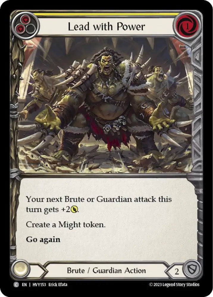 Lead with Power (Yellow) [Heavy Hitters] - Flesh And Blood Single