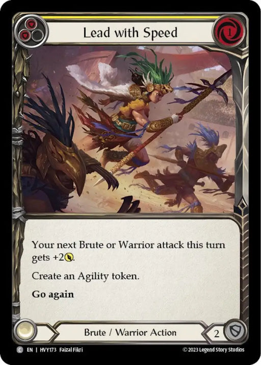 Lead with Speed (Yellow) [Heavy Hitters] - Flesh And Blood Single