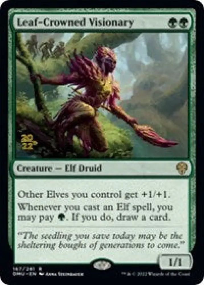 Leaf-Crowned Visionary (167) [Prerelease Cards]