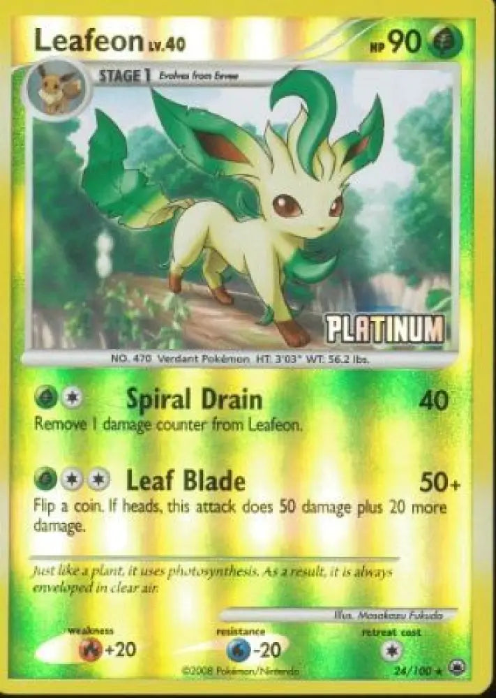 Leafeon (24/100) [Burger King Promos: 2009 Collection] - Pokemon Single