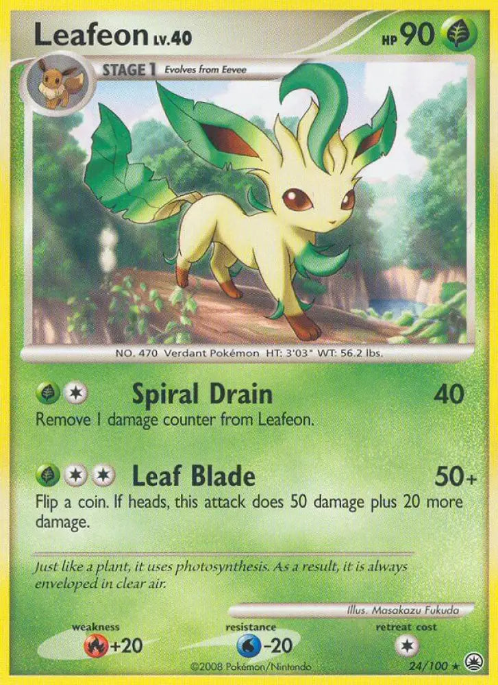 Leafeon (24/100) (Theme Deck Exclusive) [Diamond & Pearl: Majestic Dawn] - Pokemon Single