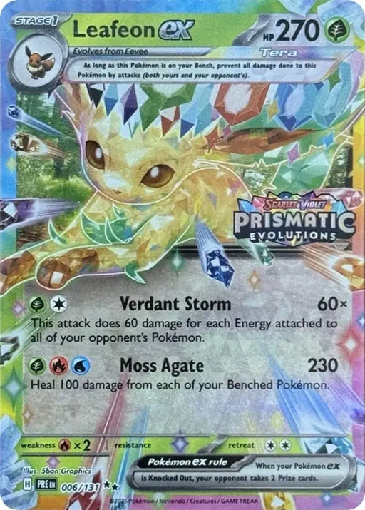 Leafeon ex (006/131) (Prismatic Evolutions Stamp) [Scarlet & Violet: Prismatic Evolutions] - Pokemon Single
