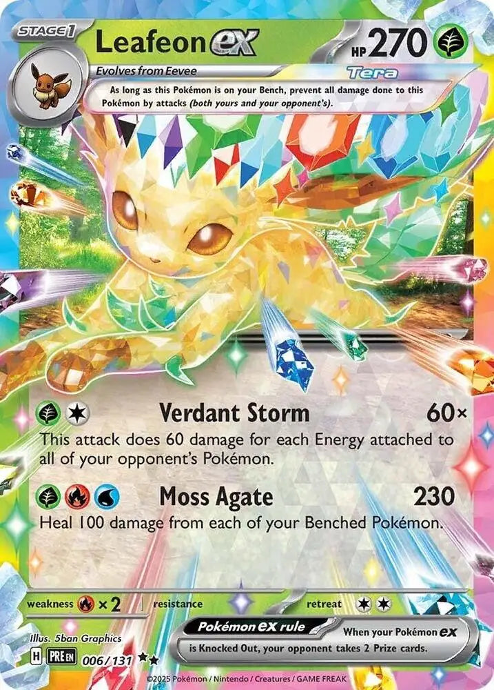 Leafeon ex (006/131) [Scarlet & Violet: Prismatic Evolutions] - Pokemon Single
