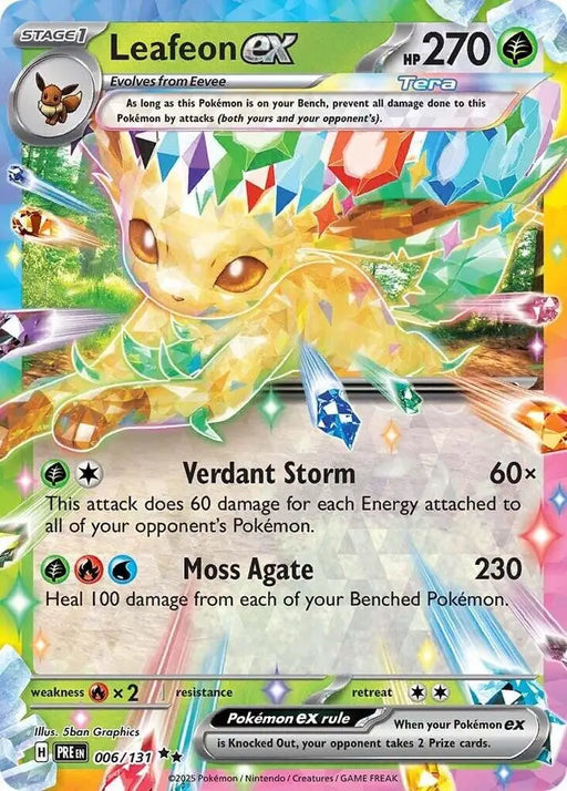 Leafeon ex (006/131) [Scarlet & Violet: Prismatic Evolutions] - Pokemon Single