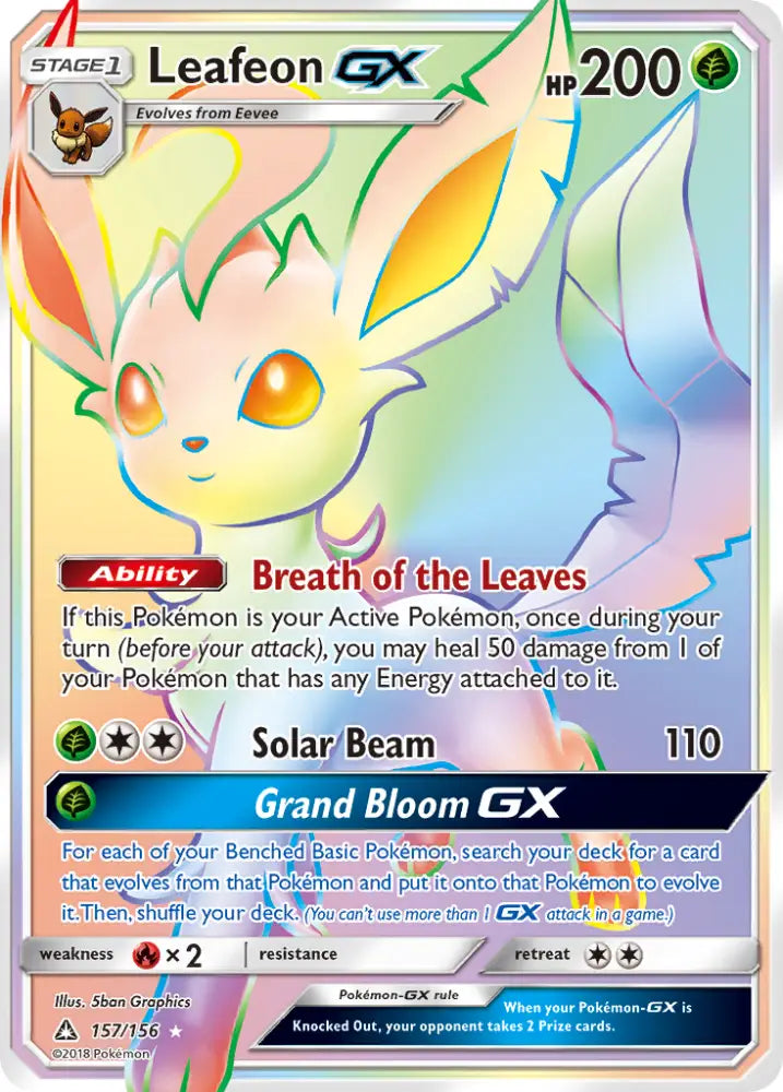 Leafeon GX (157/156) [Sun & Moon: Ultra Prism] - Pokemon Single