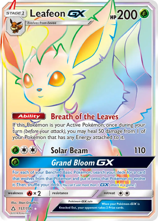 Leafeon GX (157/156) [Sun & Moon: Ultra Prism] - Pokemon Single