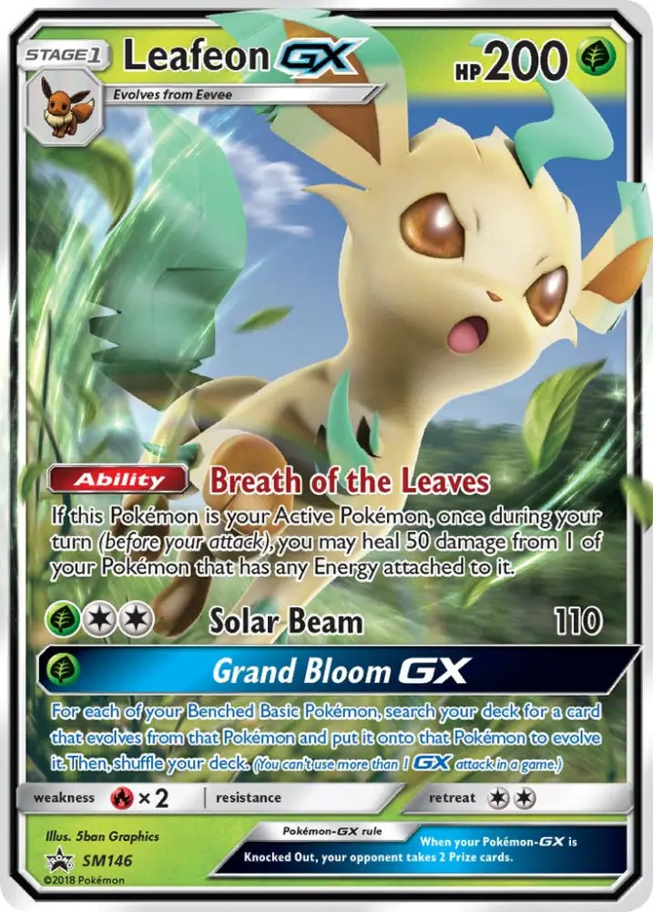 Leafeon GX (SM146) [Sun & Moon: Black Star Promos] - Pokemon Single