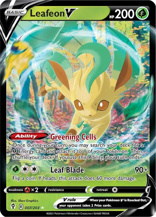 Leafeon V (007/203) [Sword & Shield: Evolving Skies] - Pokemon Single