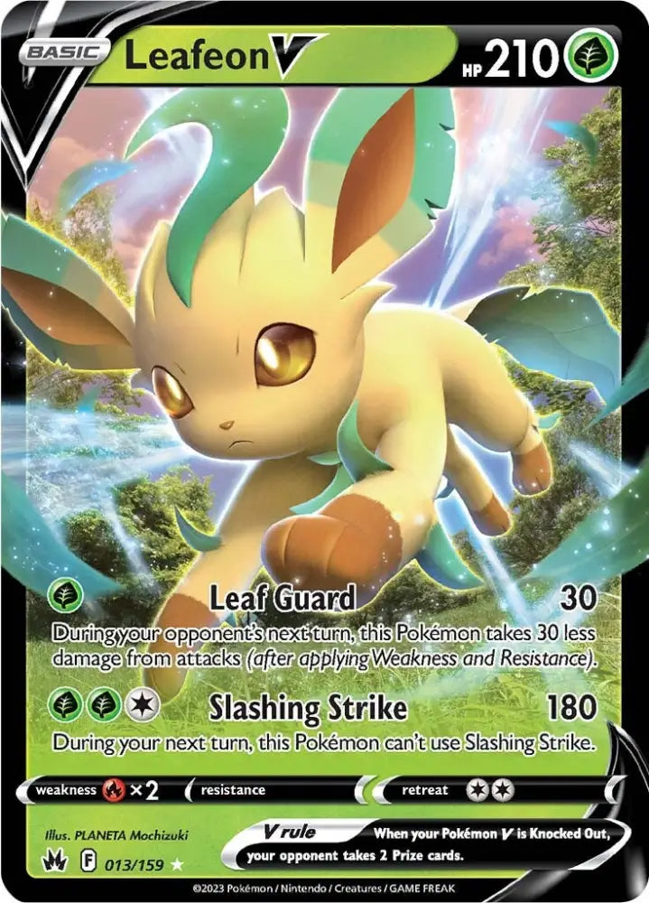 Leafeon V (013/159) [Sword & Shield: Crown Zenith] - Pokemon Single