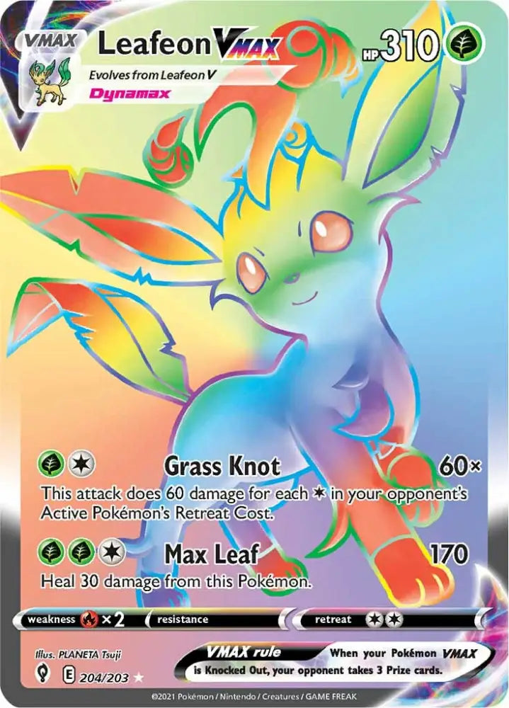 Leafeon VMAX (204/203) [Sword & Shield: Evolving Skies] - Pokemon Single