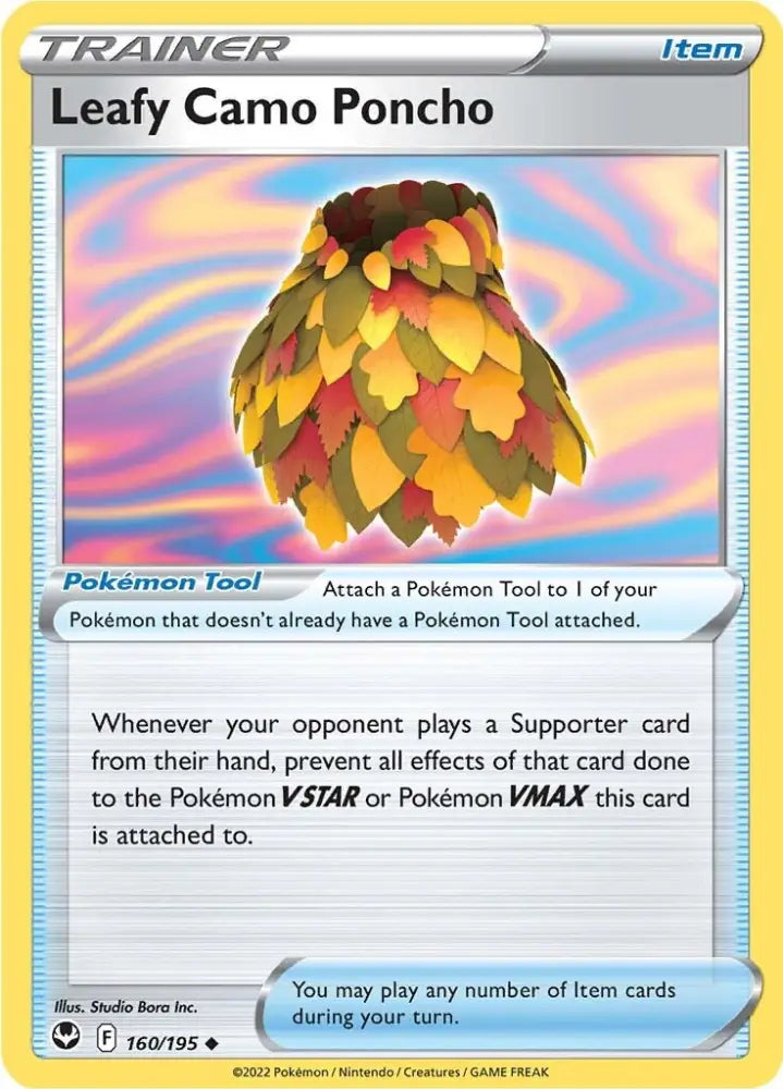 Leafy Camo Poncho (160/195) [Sword & Shield: Silver Tempest] - Pokemon Single