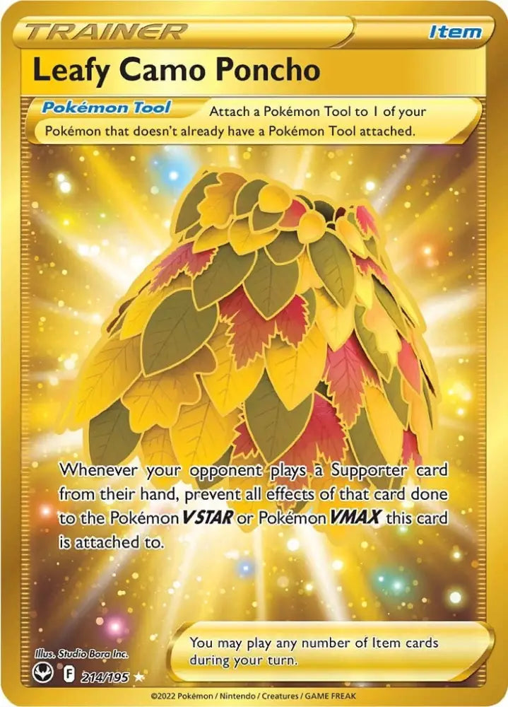 Leafy Camo Poncho (214/195) [Sword & Shield: Silver Tempest] - Pokemon Single
