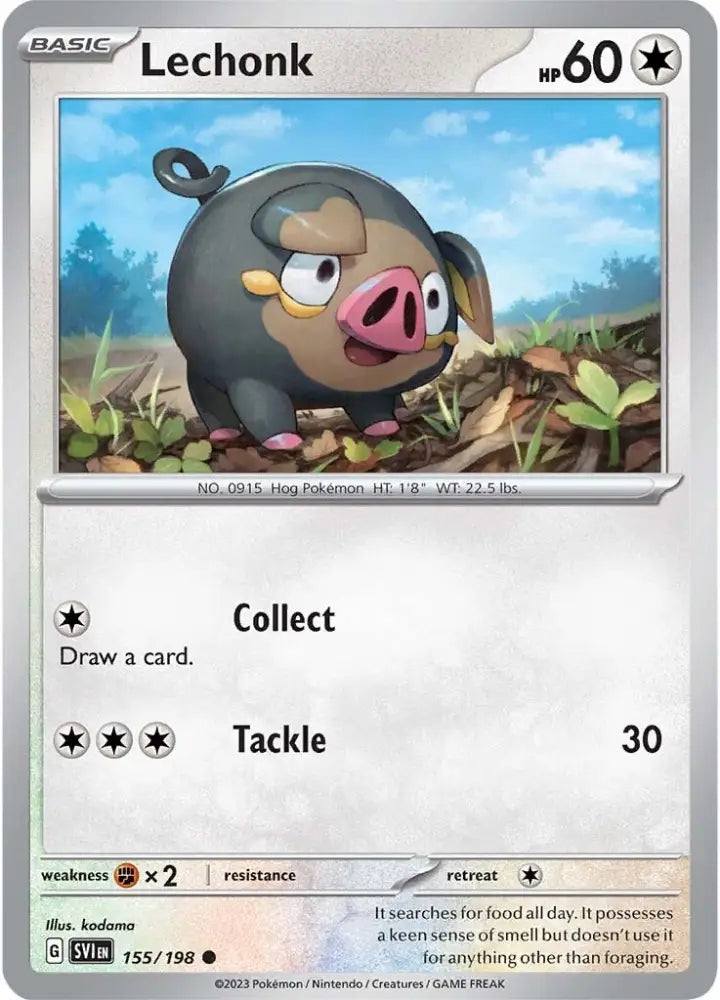 Lechonk (155/198) [Scarlet & Violet: Base Set] - Pokemon Single