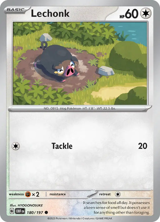 Lechonk (180/197) [Scarlet & Violet: Obsidian Flames] - Pokemon Single