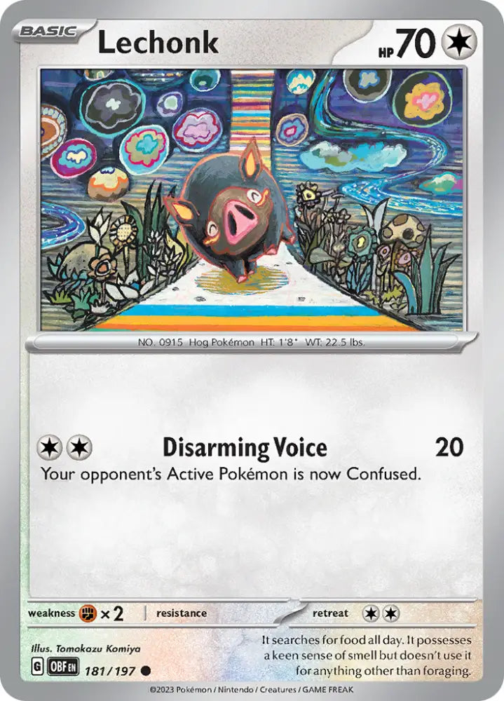 Lechonk (181/197) [Scarlet & Violet: Obsidian Flames] - Pokemon Single