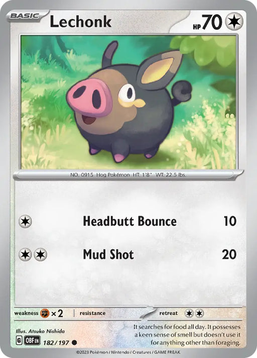 Lechonk (182/197) [Scarlet & Violet: Obsidian Flames] - Pokemon Single