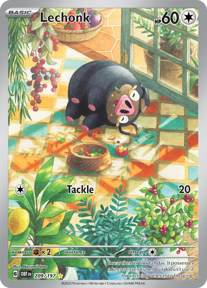 Lechonk (209/197) [Scarlet & Violet: Obsidian Flames] - Pokemon Single