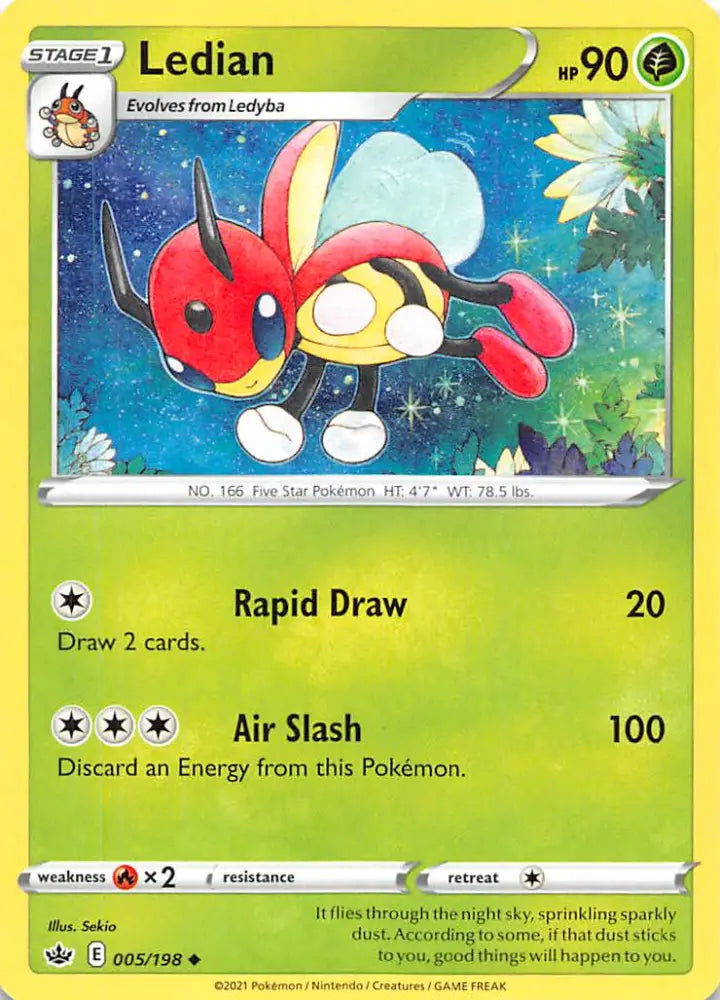 Ledian (005/198) [Sword & Shield: Chilling Reign] - Pokemon Single