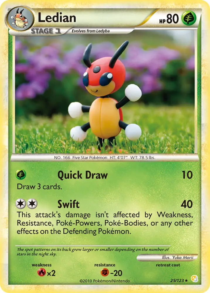 Ledian (25/123) [HeartGold & SoulSilver: Base Set] - Pokemon Single