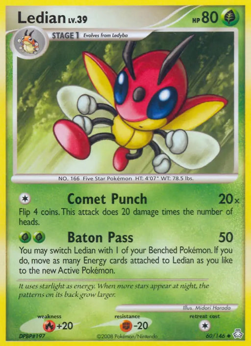 Ledian (60/146) [Diamond & Pearl: Legends Awakened] - Pokemon Single