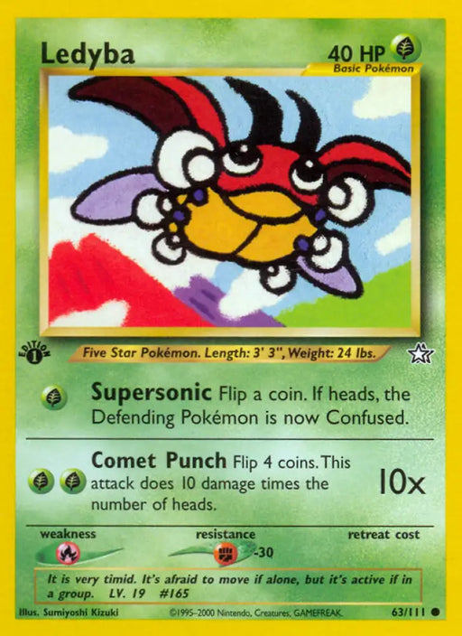 Ledyba (63/111) [Neo Genesis 1st Edition] - Pokemon Single