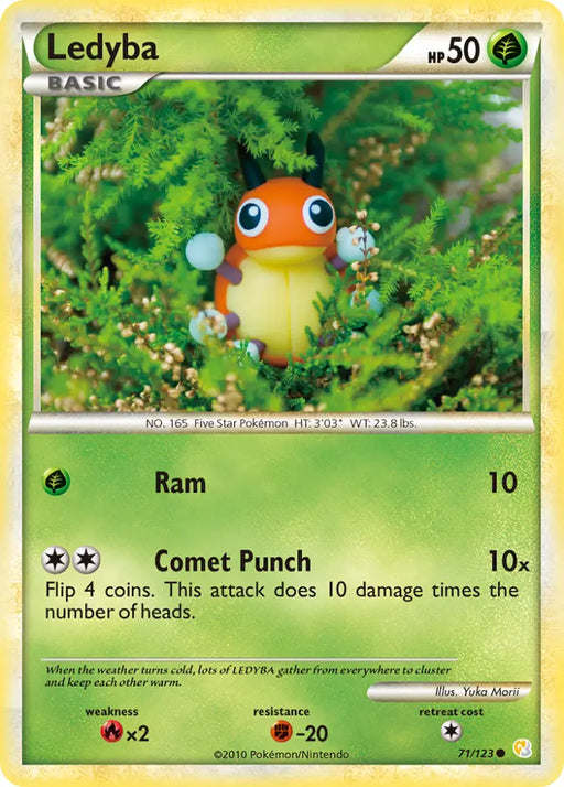 Ledyba (71/123) [HeartGold & SoulSilver: Base Set] - Pokemon Single