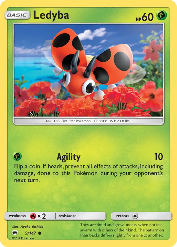 Ledyba (9/147) [Sun & Moon: Burning Shadows] - Pokemon Single